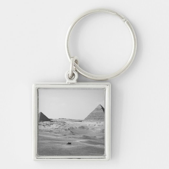 Cairo Egypt, Giza Pyramids Keychain (Front)