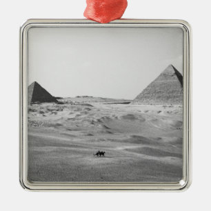 Cairo Egypt, Giza Pyramids Metal Ornament