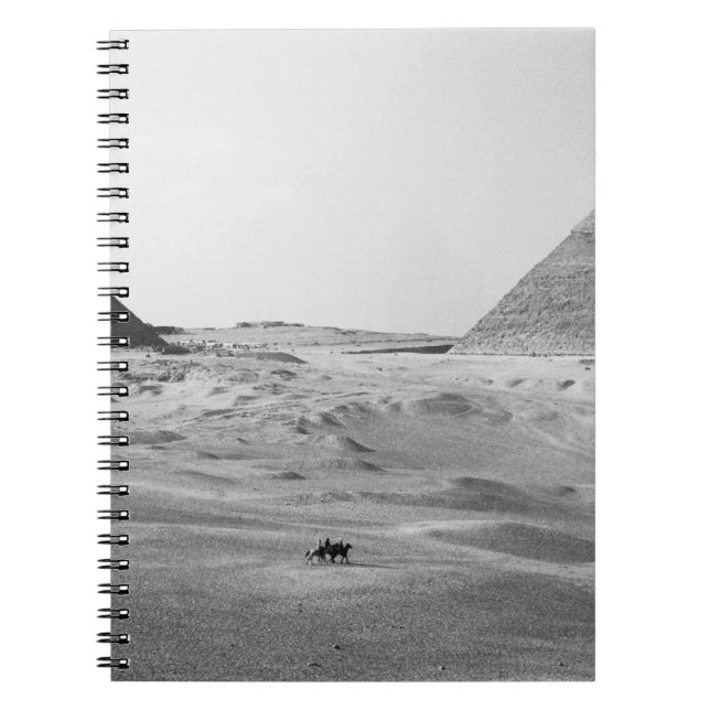 Cairo Egypt, Giza Pyramids Notebook (Front)