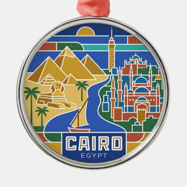 Cairo Egypt Metal Ornament (Front)