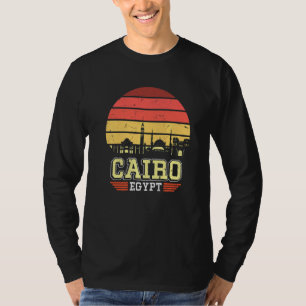 Cairo Egypt Retro Vintage Sunset Skyline Cairo T-Shirt
