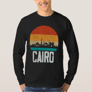 Cairo Egypt Retro Vintage Sunset Skyline Cairo T-Shirt