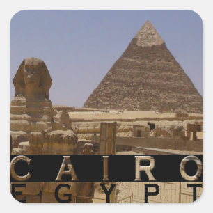 Cairo Egypt Souvenir Square Sticker