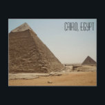Cairo, Egypt The Great Pyramids  Postcard<br><div class="desc">Cairo,  Egypt The Great Pyramids  Postcard by designer Brad Hines</div>