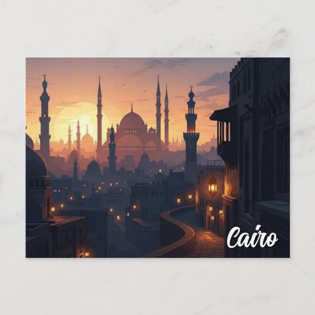Cairo Egypt Travel Postcard (Front)