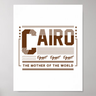 Cairo Egypt Typography Graphic Modern Design Poster