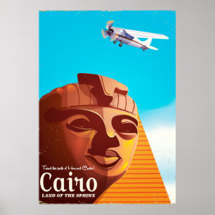 Cairo Egypt Vintage style travel poster