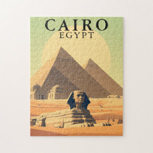 Cairo Egypte Puzzle Casse-tête Voyage Vintage