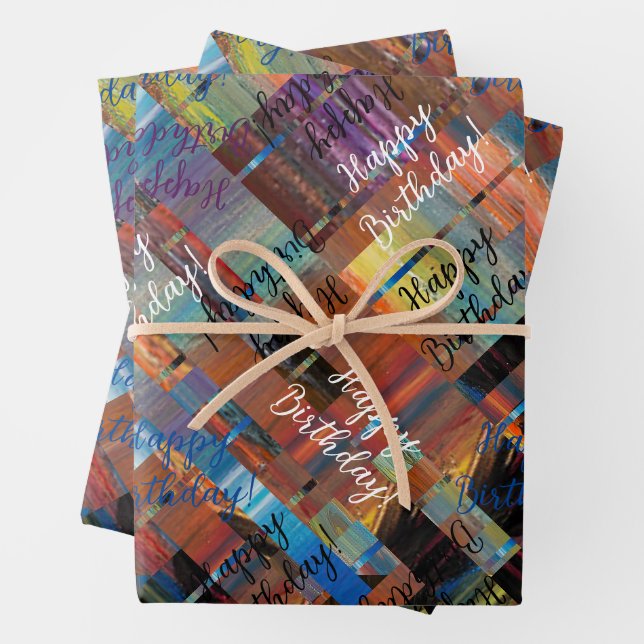 Cairo Metro - Happy Birthday  Wrapping Paper Sheet (In situ)