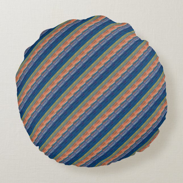 Cairo Striped Round Pillow (Back)