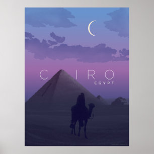 Cairo Sunset Travel Poster