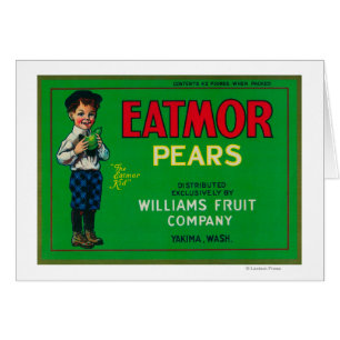 Caisse LabelYakima, WA de poire d'Eatmor