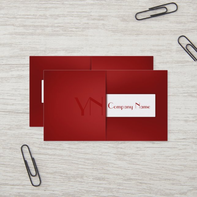 Caisse rouge professionnelle moderne - carte de (Devant/Arrière en situation)