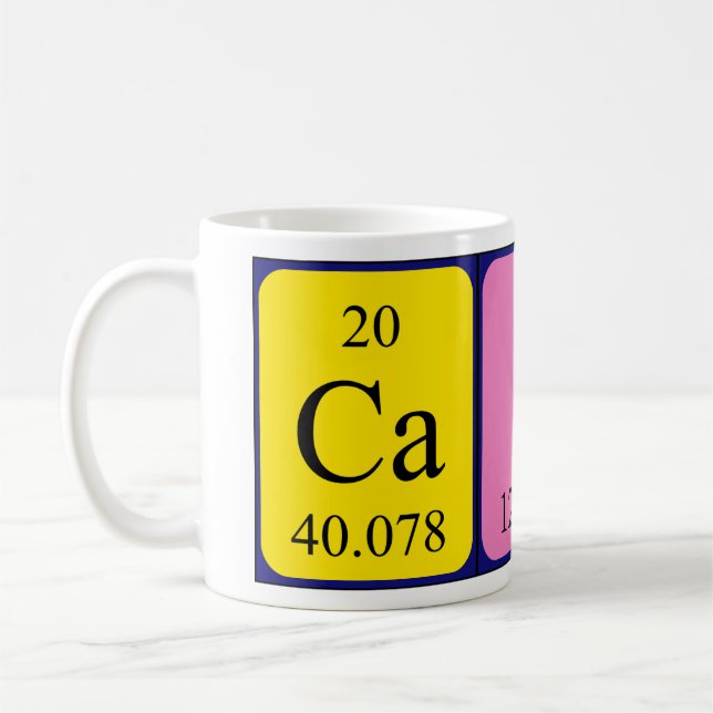Cait periodic table name mug (Left)