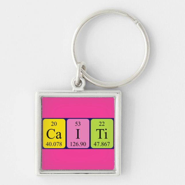 Caiti periodic table name keyring (Front)