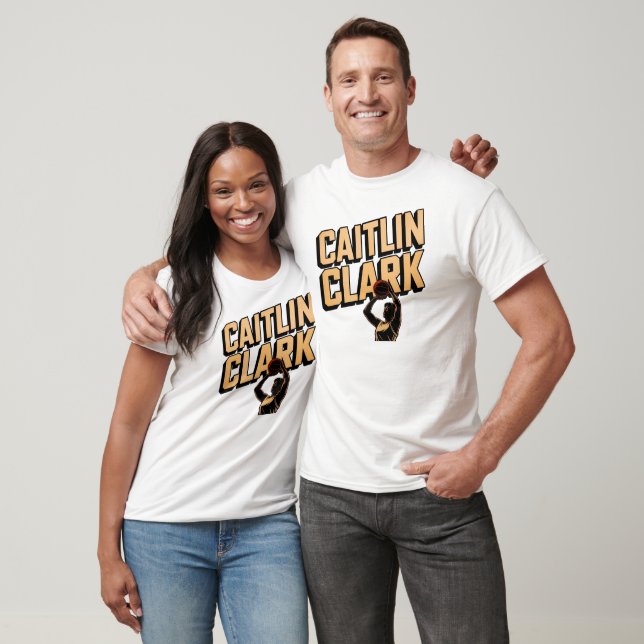 Caitlin Clark Basketball T-Shirt – Retro Bold  (Unisex)