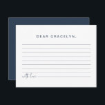 CAITLIN Navy Blue Children's Time Capsule  Enclosure Card<br><div class="desc">This baby shower and children's birthday time capsule card features handwritten fonts and a modern minimalist design paired with a navy blue and gold colour combination. Colours are editable! Click the 'click to customize further' option to change the colours to match your theme. This game is perfect for a baby...</div>