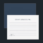 CAITLIN Navy Blue Children's Time Capsule  Enclosure Card<br><div class="desc">This baby shower and children's birthday time capsule card features handwritten fonts and a modern minimalist design paired with a navy blue and gold colour combination. Colours are editable! Click the 'click to customize further' option to change the colours to match your theme. This game is perfect for a baby...</div>