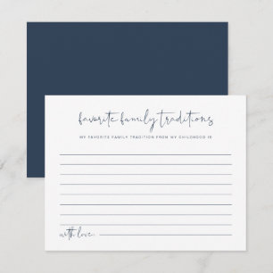 CAITLIN Navy Blue Family Traditions Baby Game Enclosure Card