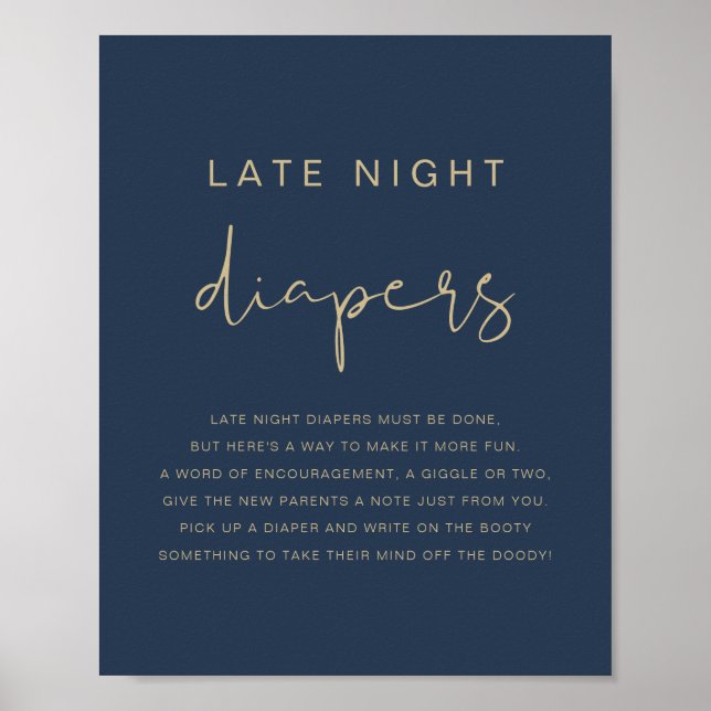 CAITLIN Navy Blue Late Night Diapers Poster du jeu (Devant)