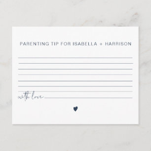 CAITLIN Navy & Gold Parenting Advice and Tips Card