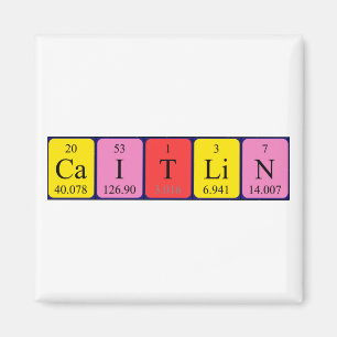 Caitlin periodic table name magnet