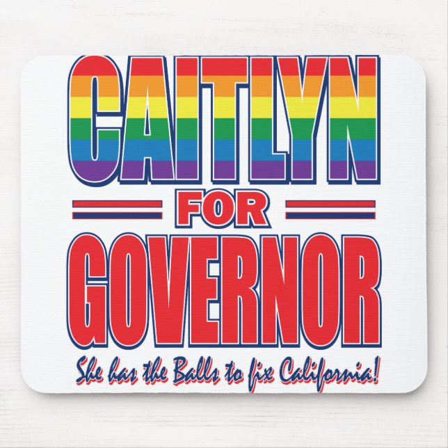 Caitlyn-for-GOV-Gay-Pride-Balls- Mouse Pad (Front)