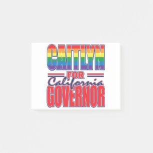 Caitlyn-for-GOV-Gay-Pride-Flag-Cal- Post-it Notes