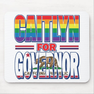 Caitlyn-for-GOV-Gay-Pride-Flag Mouse Pad