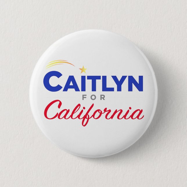 Caitlyn Jenner for Governor 2 Inch Round Button (Front)