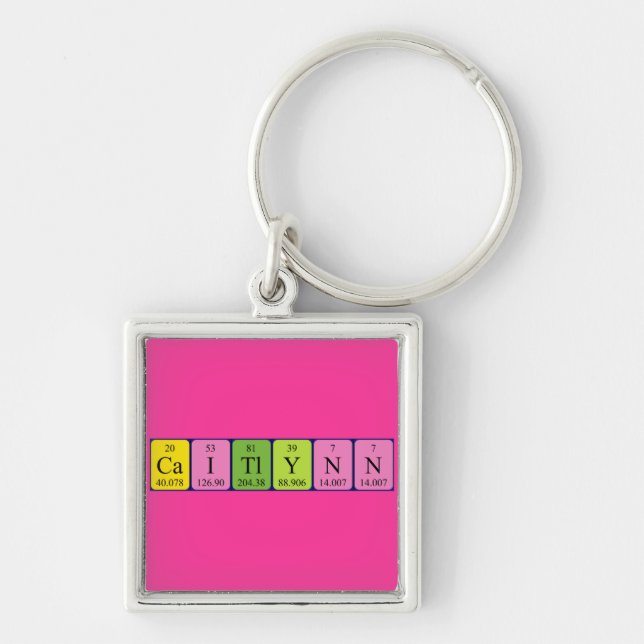 Caitlynn periodic table name keyring (Front)