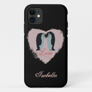 Caixa personalizada amor do pinguim iPhone 11 case