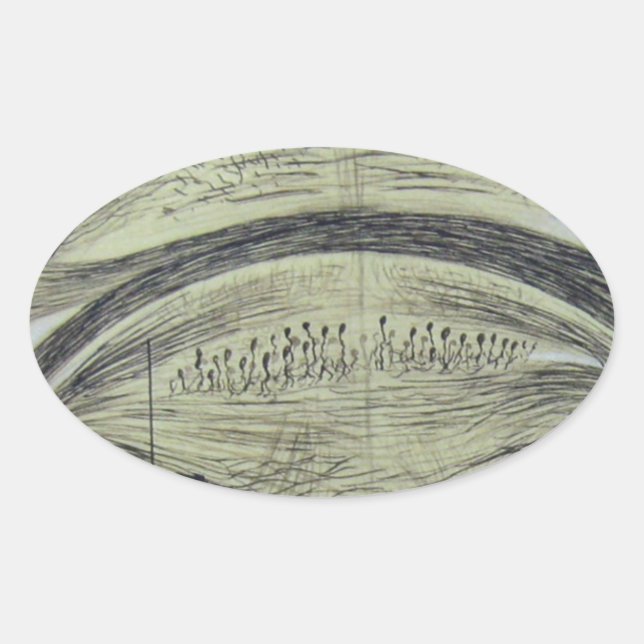 Cajal's spinal neurons - 5 oval sticker (Front)