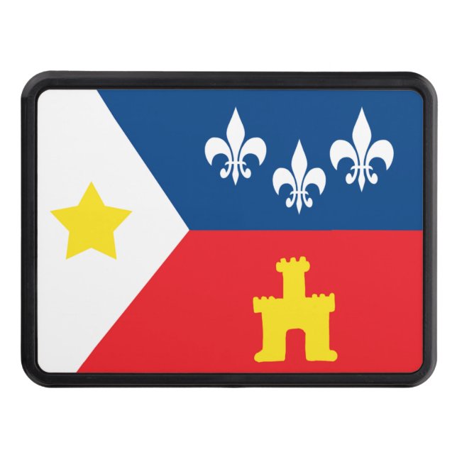 Cajun Acadiana Flag Trailer Hitch Cover (Front)