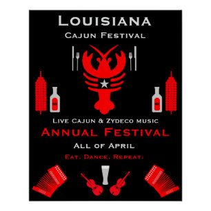 Cajun And Creole Festival Event Promotion Poster