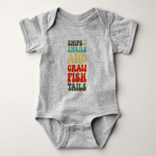 Cajun Boys Made Of Snips Snails Crawfish Tails Baby Bodysuit