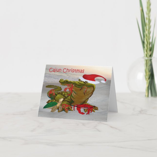 Cajun Christmas by bayou Holiday cards (Front)