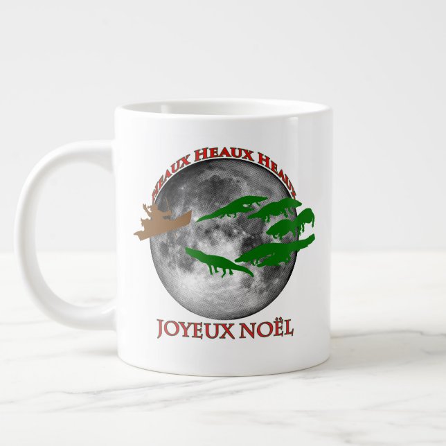 Cajun Christmas Large Coffee Mug (Left)