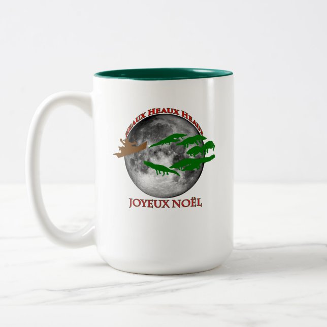 Cajun Christmas Two-Tone Coffee Mug (Left)