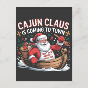 Cajun Clause Is Coming to Town Christmas Krampus  Invitation Postcard