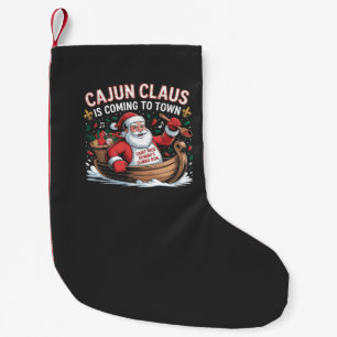 Cajun Clause Is Coming to Town Christmas Krampus Small Christmas Stocking