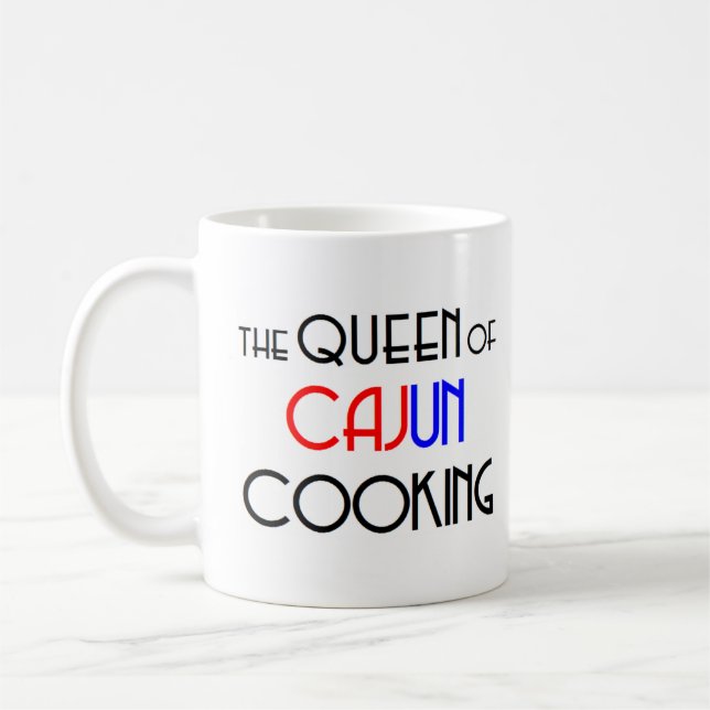 cajun cooking queen coffee mug (Left)