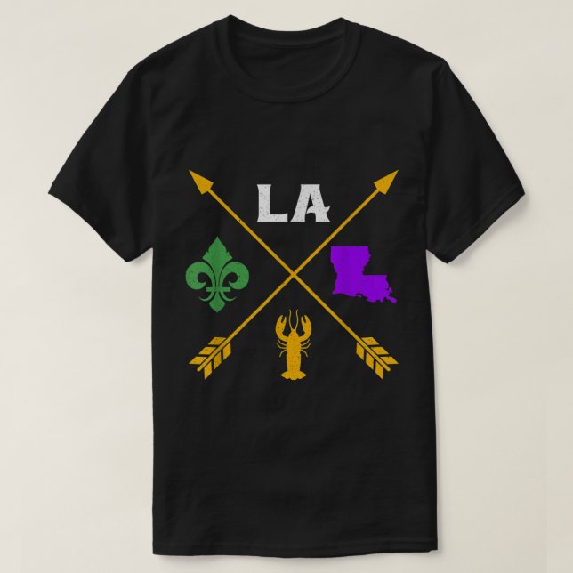 Cajun Crawfish Boil Party Retro NOLA New Orleans M T-Shirt (Design Front)