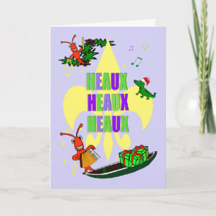 Cajun Crawfish Fleur from Lys Christmas Holiday Card