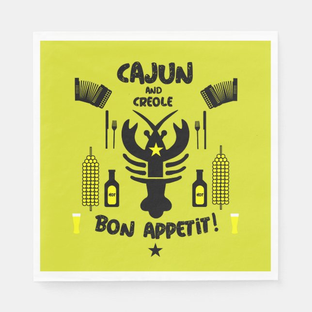 Cajun & Creole Cooks Napkin (Front)
