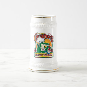 Cajun Creole Mardi Gras Crocodile Beer Stein