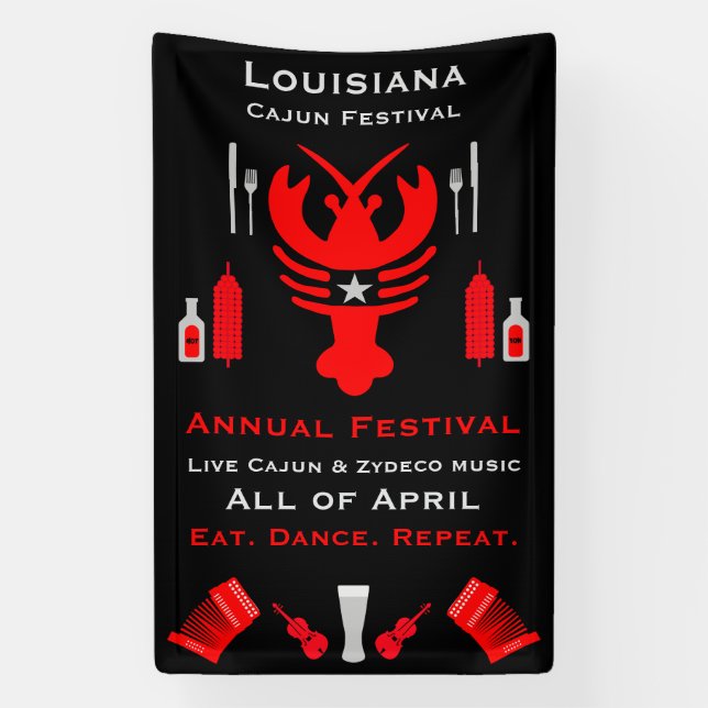 Cajun Festival Promotion Banner (Vertical)