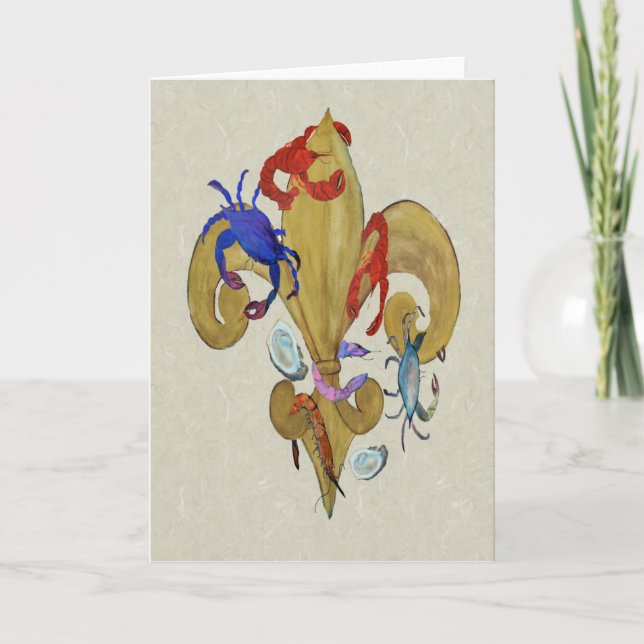 Cajun Fleur de lis Card (Front)