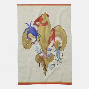 Cajun Fleur de lis kitchen towels from art