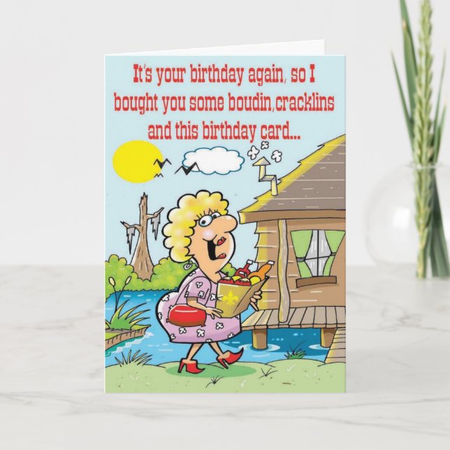 Cajun Good Time Greetings Card (Front)